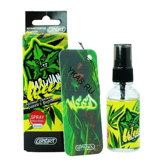 Осв.возд.  Соntact  ЁЛКА+СПРЕЙ  SEX  WEED "Аромат свежей травки с феромонами" 30мл