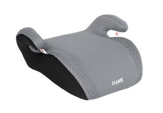 Детское кресло - бустер  SIGER  "Мякиш ПЛЮС" груп. 3 (светло-серый)