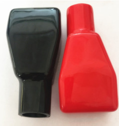 Кожух клемм  АКБ "Carlife" защитный силиконовый  Красный 1шт.