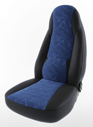 Авточехлы Renault Sandero с 2007г- "PILOT" БОСТОН Флок (разд.зад.) Синий