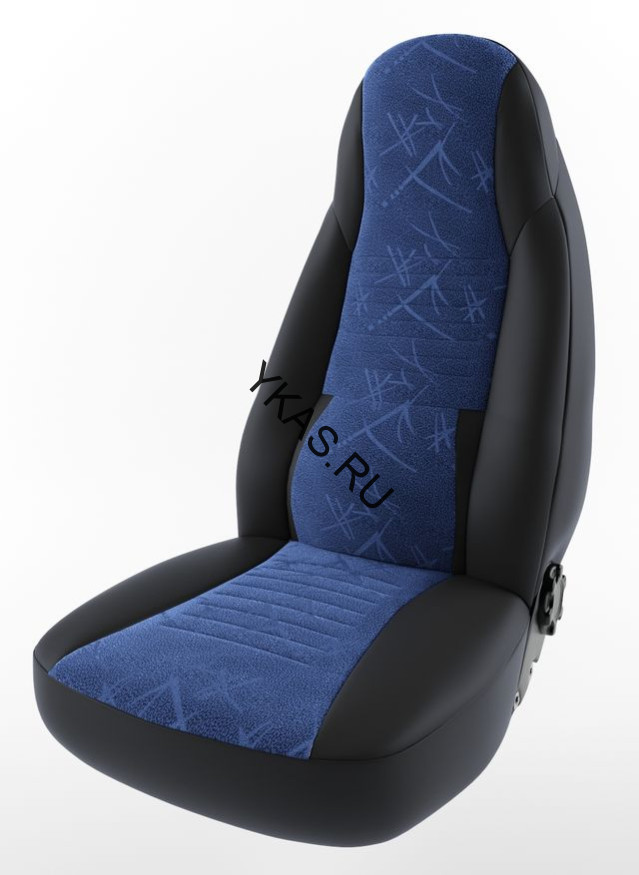 Авточехлы  Renault  Sandero  с 2007г- "PILOT"  БОСТОН Флок  (разд.зад.)  Синий