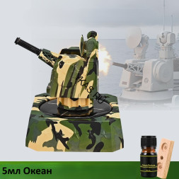 Игрушка на торпедо зенитная пушка, вращается от солнечной энергии с освежителем