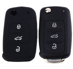 Чехол силиконовый для ключа зажигания VW (три кнопки) №4