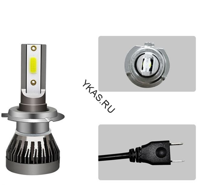 Carlife Cвет-од  H7  6000K  6000Lm  2шт.