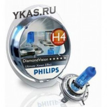 Автолампа Philips 12V   H4    60/55W  P43t-38  Diamond Vision SQL 2 шт
