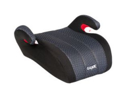 Детское кресло - бустер  SIGER  "Мякиш ПЛЮС" груп. 3 (темно-серый, комби)