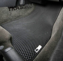 Коврики Mazda 6 2012г- основа черная, кант черный  EVA