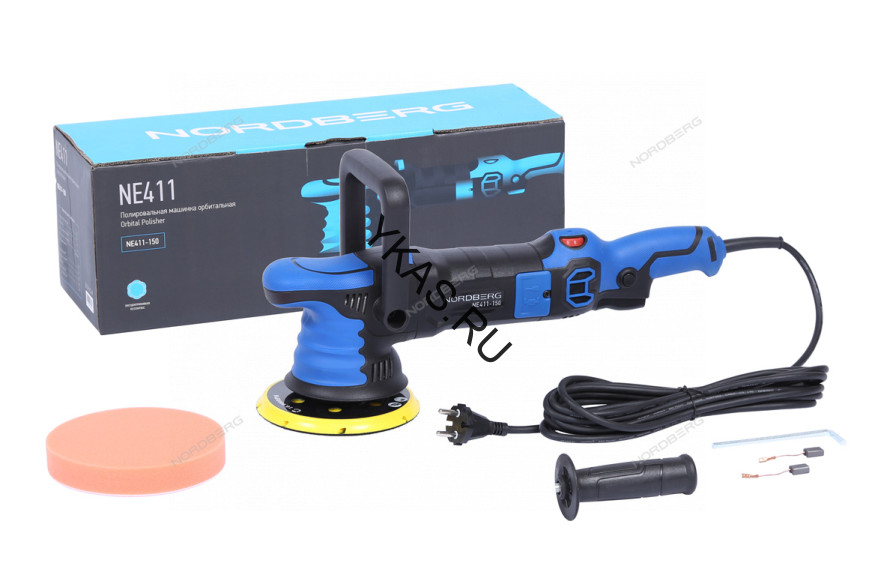 Полировальная машинка эксцентриковая NORDBERG NE411-150 (Ø диска 150 мм, 2000-4800 об/мин, 1000 Вт)
