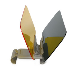 Козырек солнцезащитный HD Visior (2в1) черный/желтый (с регулировкой крепления)