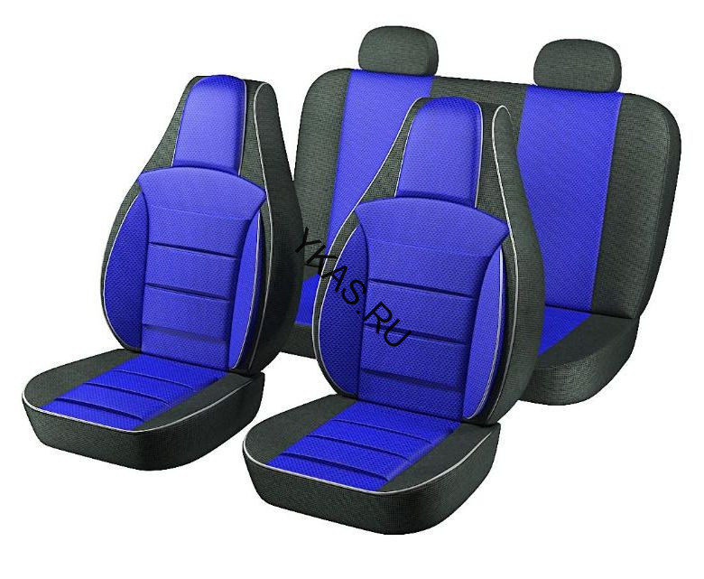 Авточехлы  ГАЗЕЛЬ "PILOT"   жаккард синий