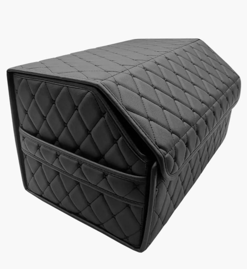 Сумка органайзер в багажник «L» 70/35/25 черный/шов черный  (без картона, на оргалите)