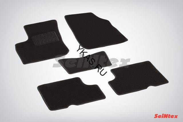 Коврики текстильн. Renault Logan I 2004-2014г.  /компл.5шт./осн.резин./ LUX