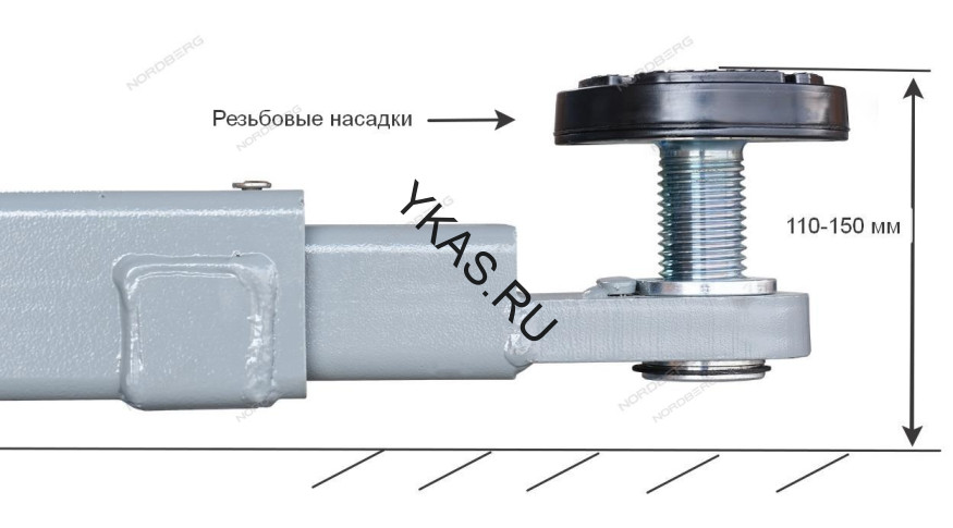 Двухстоечный подъемник Nordberg N4121H-4T с верхней синхронизацией