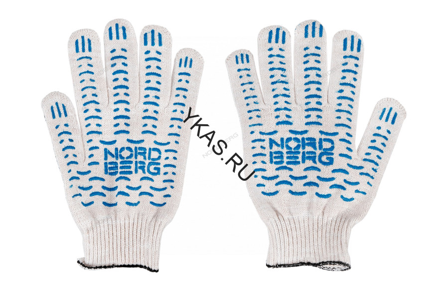 Перчатки NORDBERG NCG610150 (х/б, 6 нитей, 10 класс, белые)