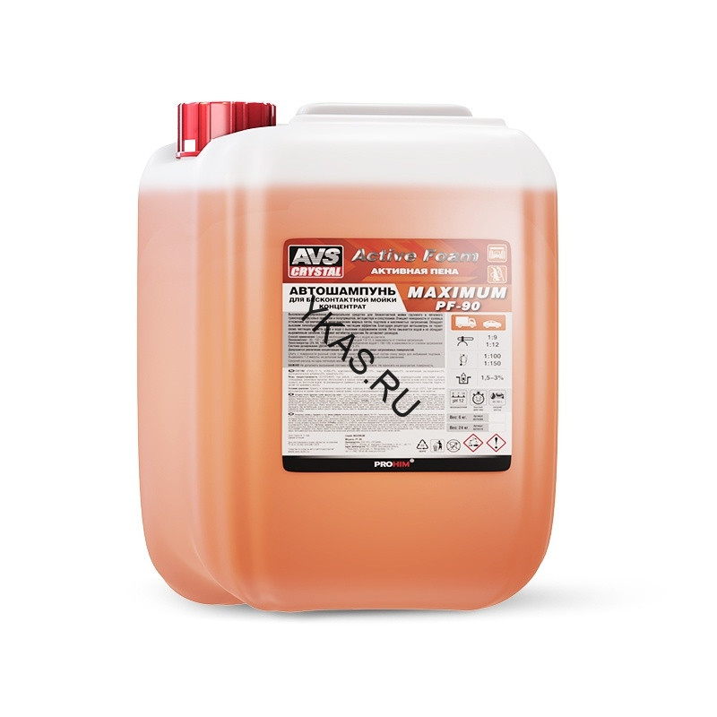 AVS  Автошампунь для бесконтактной мойки  "Active Foam" 1:9-12 PF-90 MAXIMUM 6кг.