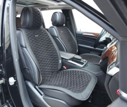 Накидки Фронт  «CAPRI»  Чёрный/Чёрный/Чёрный  (велюр премиум класса/экокожа)