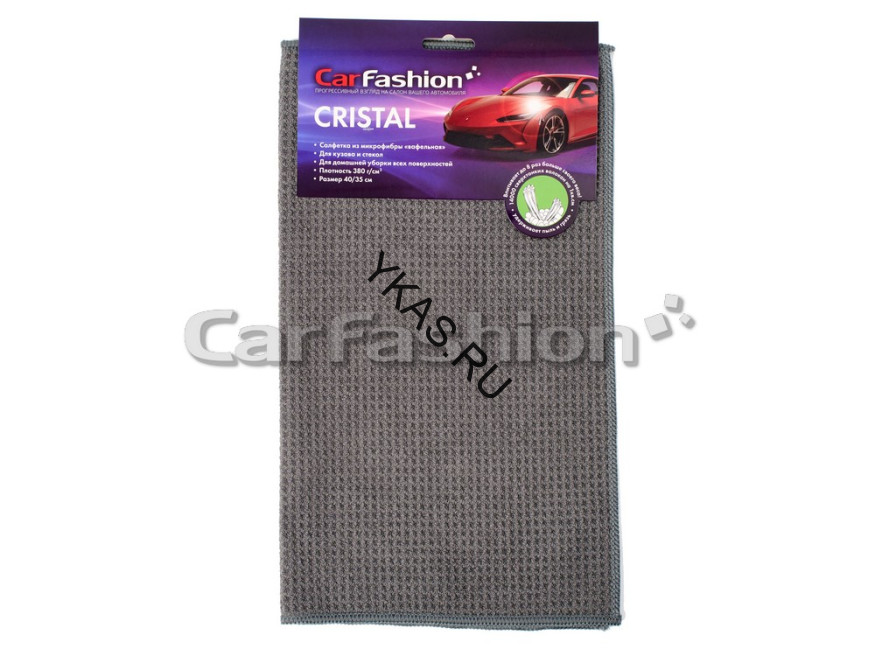 Микрофибра  CF "CRISTAL" для стекол Серая 35х40 см, плотность 380 г/см3