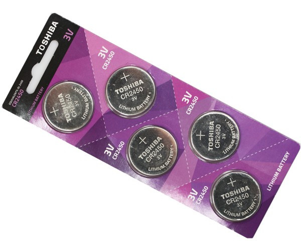 Батарейки Toshiba   круглые CR2450 цена за 5шт.