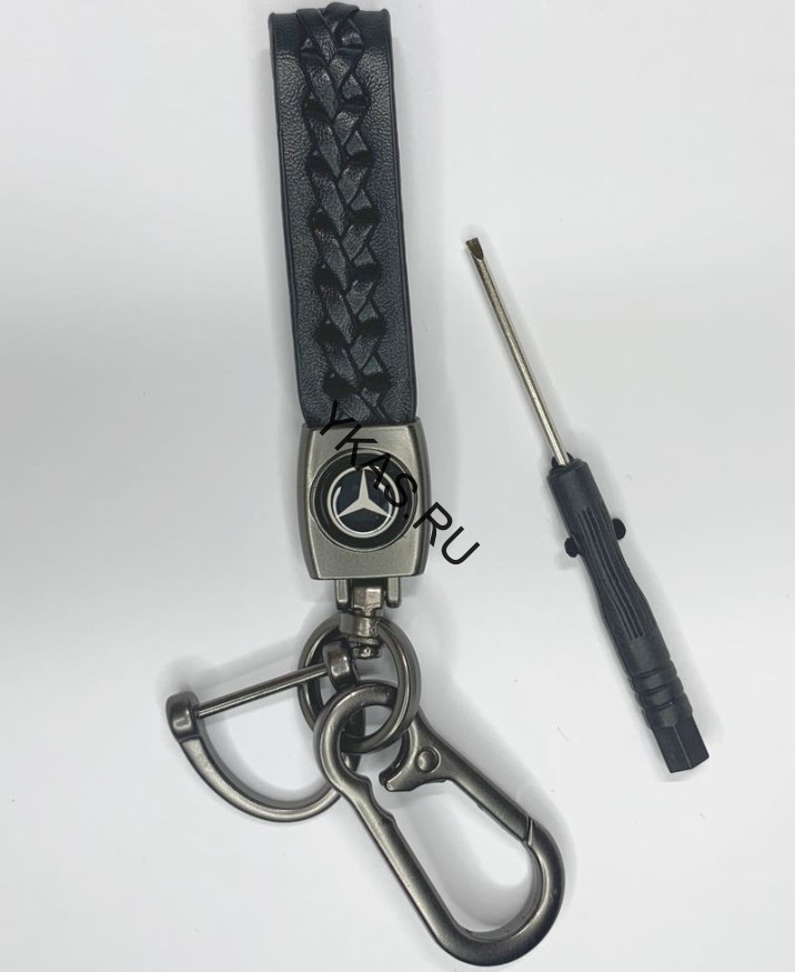 Брелок кожа LUX  MERCEDES  Черный