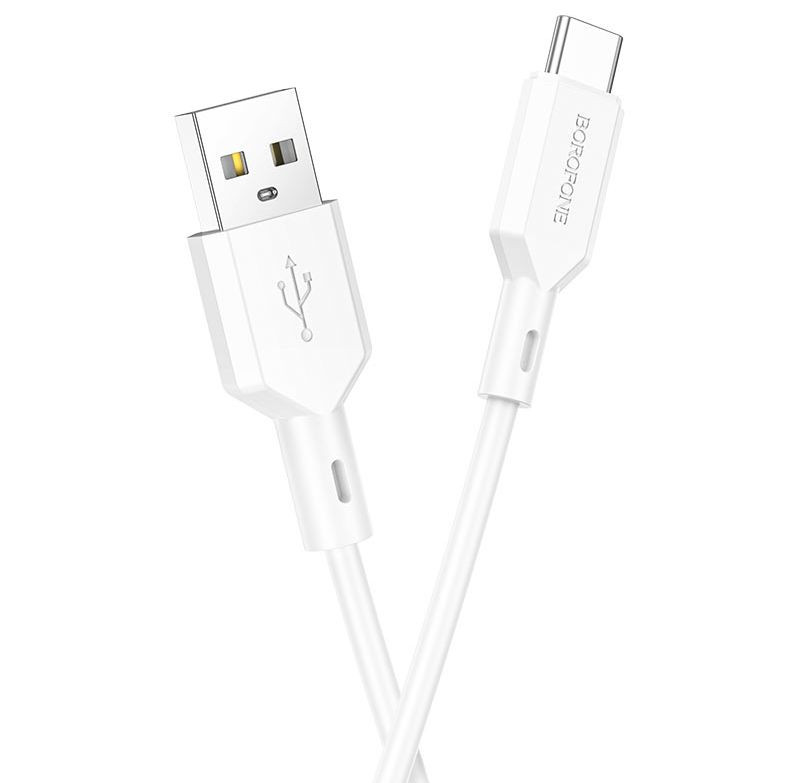Кабель Borofone  USB - Type-C  (1м)  белый BX107