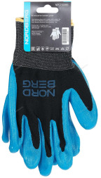 Перчатки маслобензостойкие NORDBERG NPG1508BB (черно-синие)