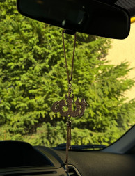 Подвески на зеркало заднего Ислам "Аллах" инкрустированный фианитами , золото