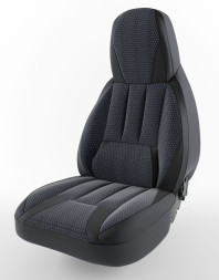 Авточехлы ГАЗЕЛЬ 7ми мест. "PILOT" ФОРСАЖ жаккард+кож.зам Серый