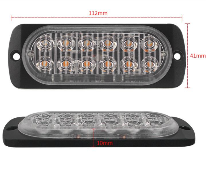 Ходовые огни  SOLAR  12 SMD  112*41*10мм (ультратонкие) (режим стробоскопа) белый