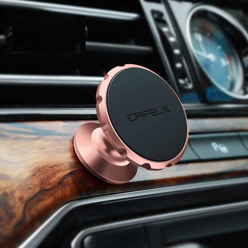 Держатель телефона Cafele  на торпеду (скотч двухсторонний) (усиленный магнит) Розовое золото