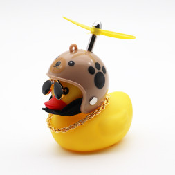 Игрушка на торпедо "УТКА" (коричневая шапка)  9см*7,5см