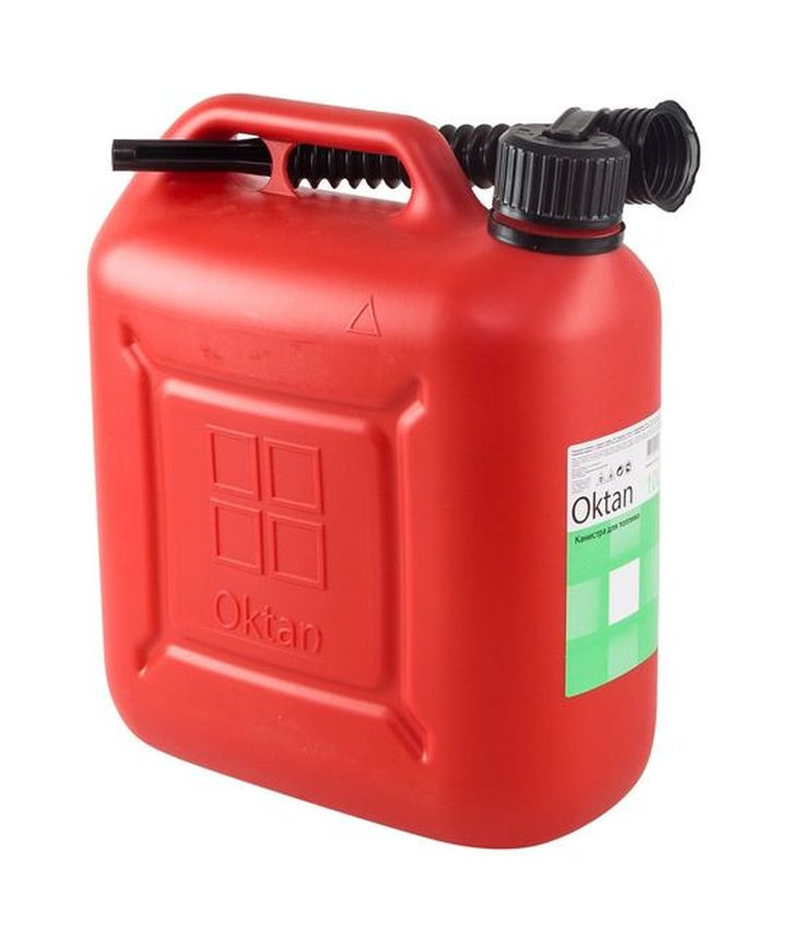 Канистра пластиковая  Oktan  10л (красная) с заливным устройством