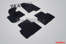 Коврики текстильн. KIA Sportage III 2010-2015г. / ix35 /компл.4шт./осн.резин./ LUX