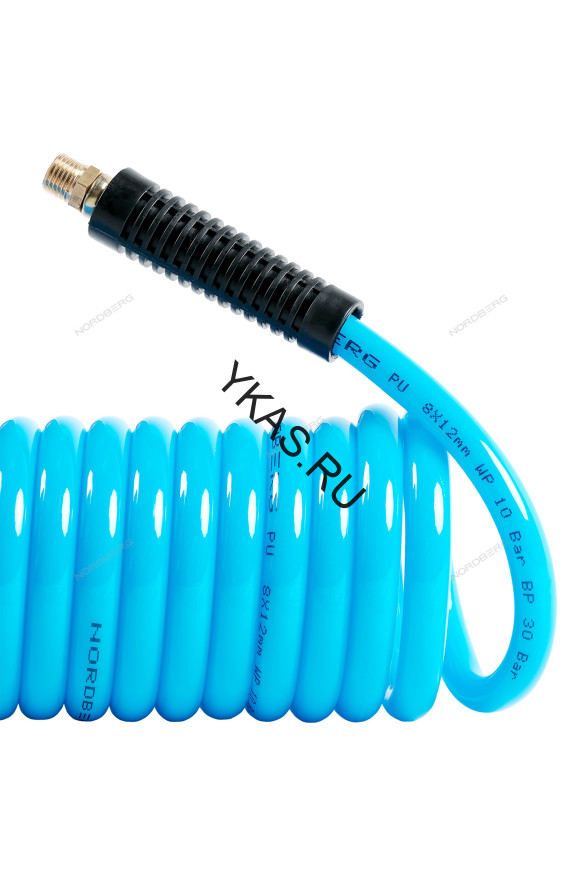 Шланг полиуретановый спиральный NORDBERG HS0816PU (8х12 мм, 16 м)