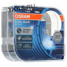 Лампа OSRAM 12V     H7   80W  CBB BOX  PX26d  (2шт.) (голуб.5000К) COOL BLUE HYPER +50%