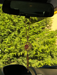 Подвески на зеркало заднего Ислам "Аллах" красный