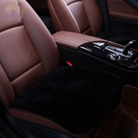 Накидка 50х50 на низ сиденья натур.мех «ALASKA»  Чёрный (2шт)