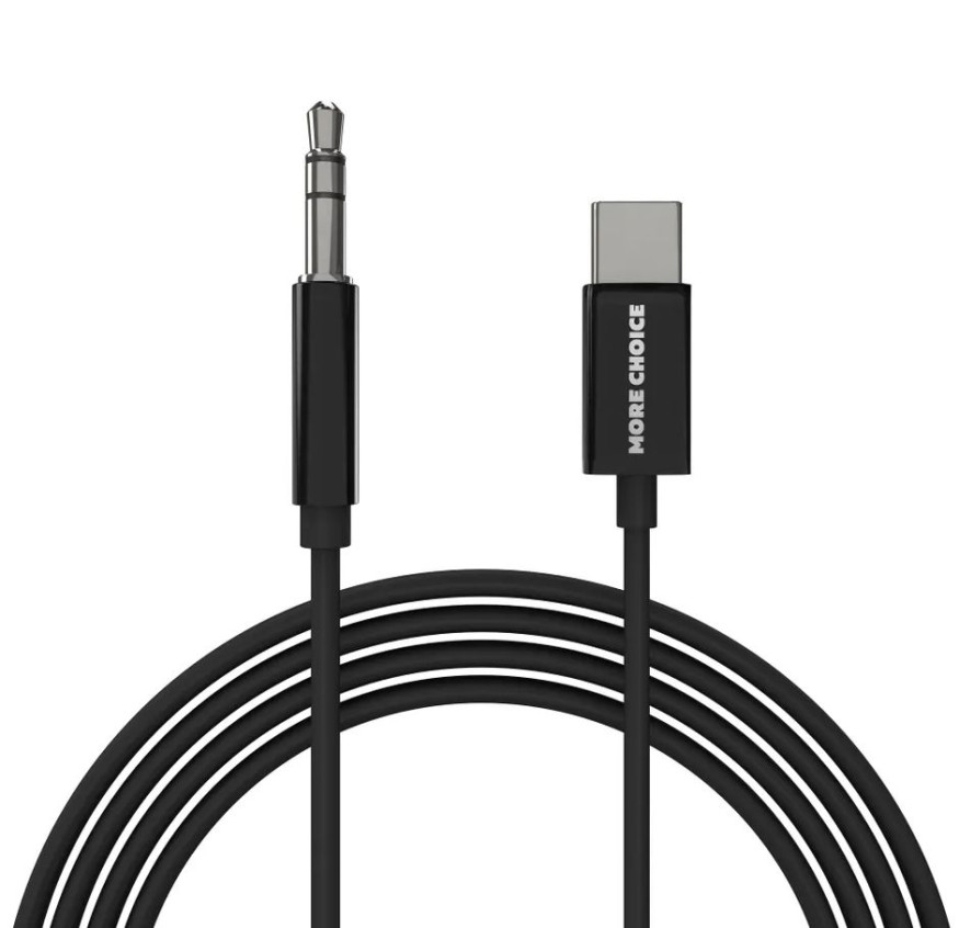 Кабель стерео More Choice UK22a   AUX-Type-C  2м. белый
