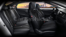 Чехлы  «5D» PREMIUM каркасные «INTEGRAL PLUS» Чёрный/Чёрный/Карбон  (экокожа/нубук)