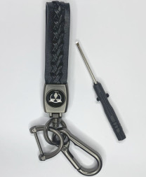 Брелок кожа LUX  MITSUBISHI  Черный