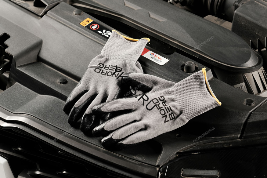 Перчатки маслобензостойкие NORDBERG NPG1508GB (черно-серые)
