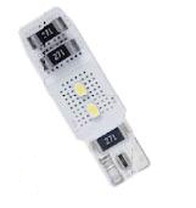 Маяк Cвет-од 12V  T10  2 SMD  (3030) 180*  CANBUS (обманка)   SUPER WHITE  (бл.2шт)