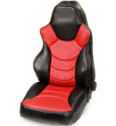 Авточехлы  Экокожа  Hyundai Solaris  седан  с 2010-2014г- черный-красный  (раздел.) PILOT  RECARO