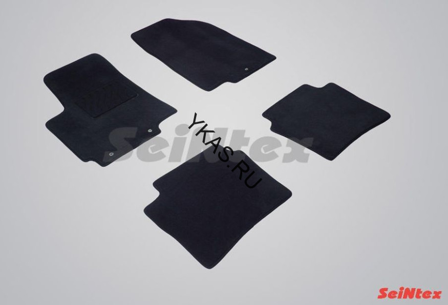 Коврики текстильн. Hyundai Solaris I 2010-2017г. /RIO III /компл.4шт./осн.резин./ LUX