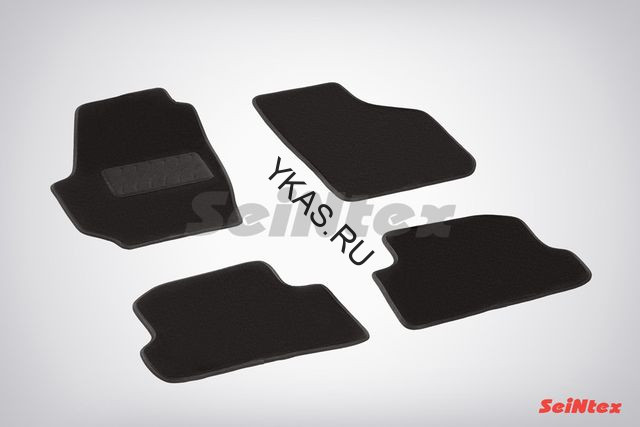 Коврики текстильн. Skoda Fabia II c 2007г-  /компл.4шт./осн.резин./ LUX