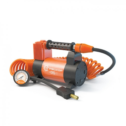 Компрессор АГРЕССОР  AGR-35  10Атм/35л/прикур/перех. клеммы-прикур/сумка/шланг 5,0м,