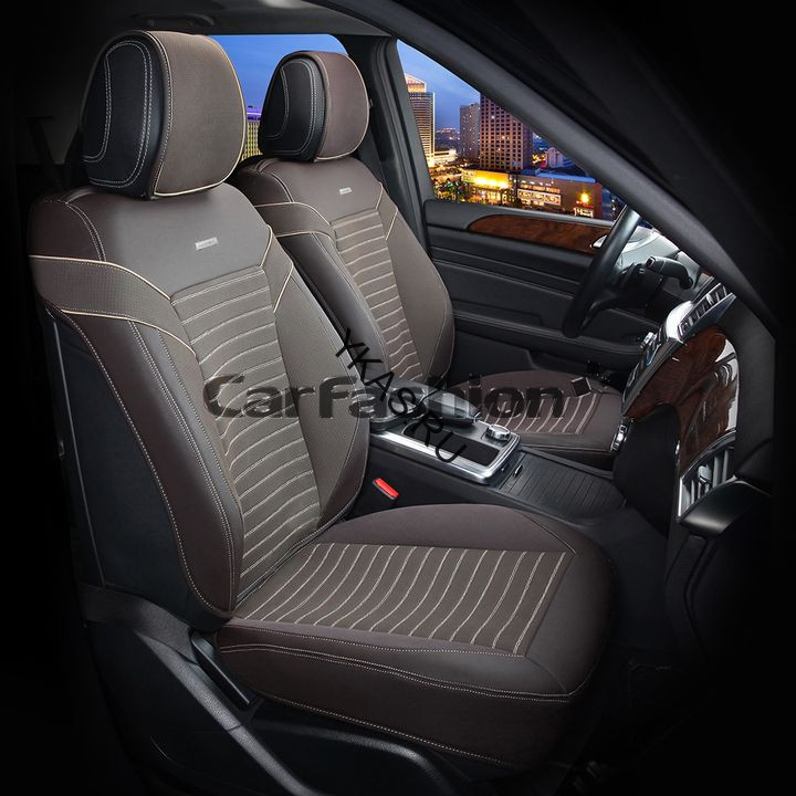 Накидки Фронт  «CHESTER»  Коричневый/Коричневый/Бежевый  (экокожа)