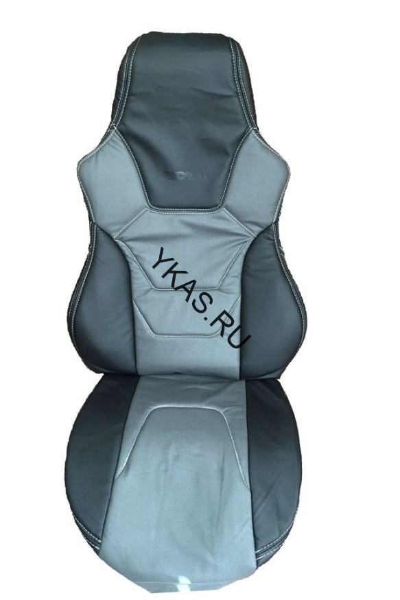 Авточехлы  Экокожа  Hyundai Solaris  седан  с 2010-2014г- черный-серый  (раздел.) PILOT  RECARO