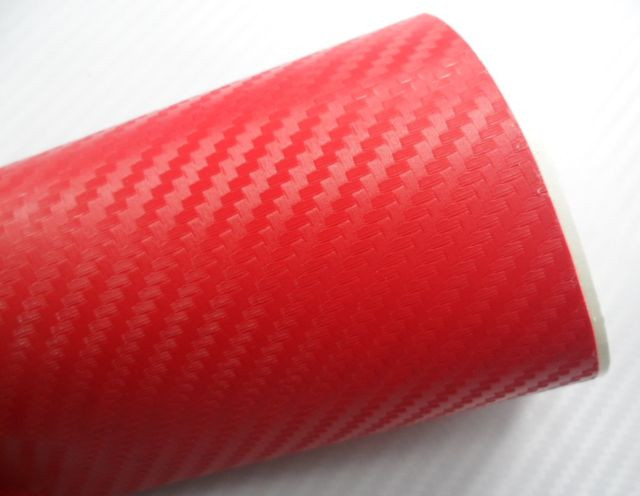 Пленка карбон 3D  Красный  1x1.52м