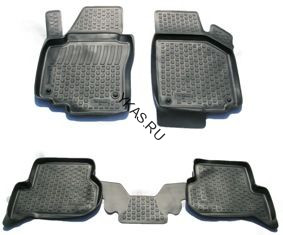 Коврики резиновые   VW Scirocco  с 2008г тэп. (корыто)