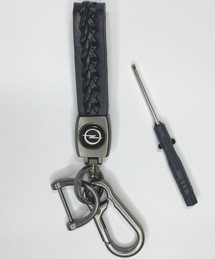 Брелок кожа LUX  OPEL  Черный